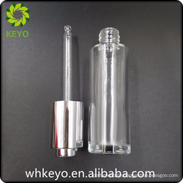 30ml beard balm clear cosmetic container glass bottle with press dropper